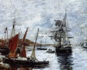 尤金 布丹 : Camaret, Boats on the Shore